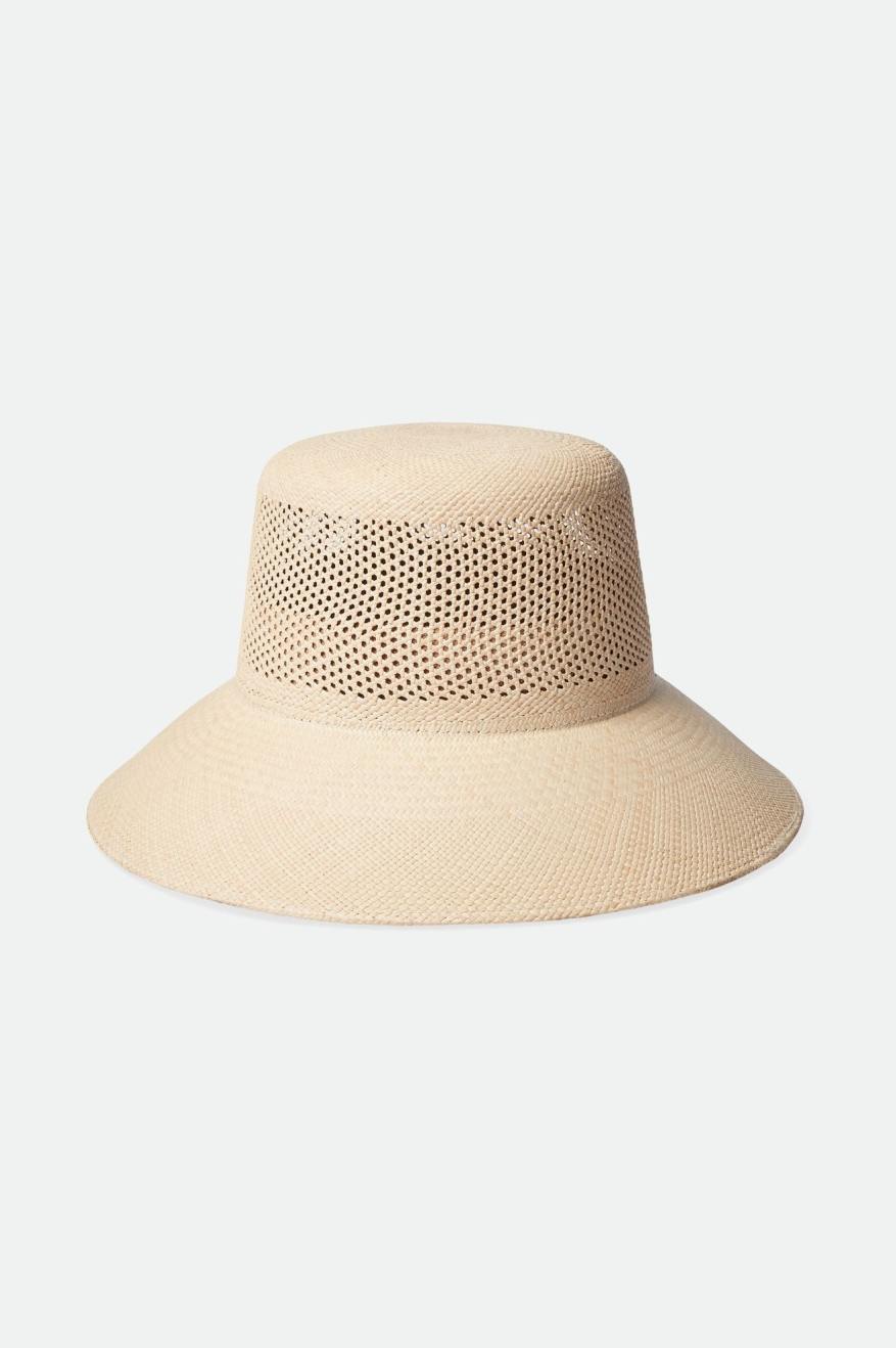 Brixton Lopez Panama Straw Bucket Hat in Catalina Sand, view 3