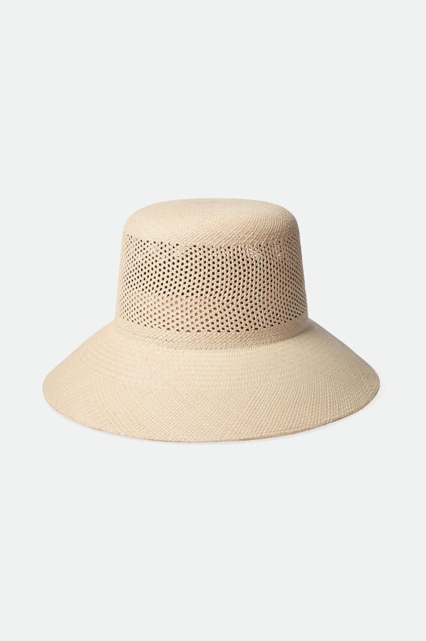 Brixton Lopez Panama Straw Bucket Hat in Catalina Sand, view 1