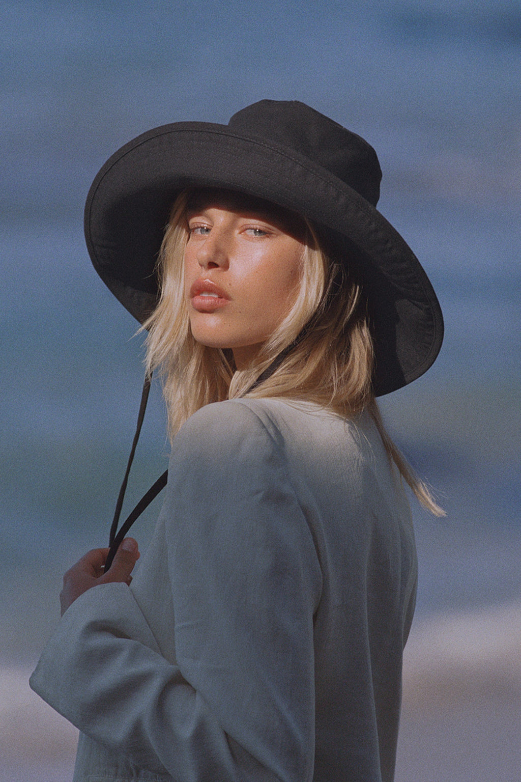 Lack of Color Holiday Bucket hat in Black cotton canvas, view 2
