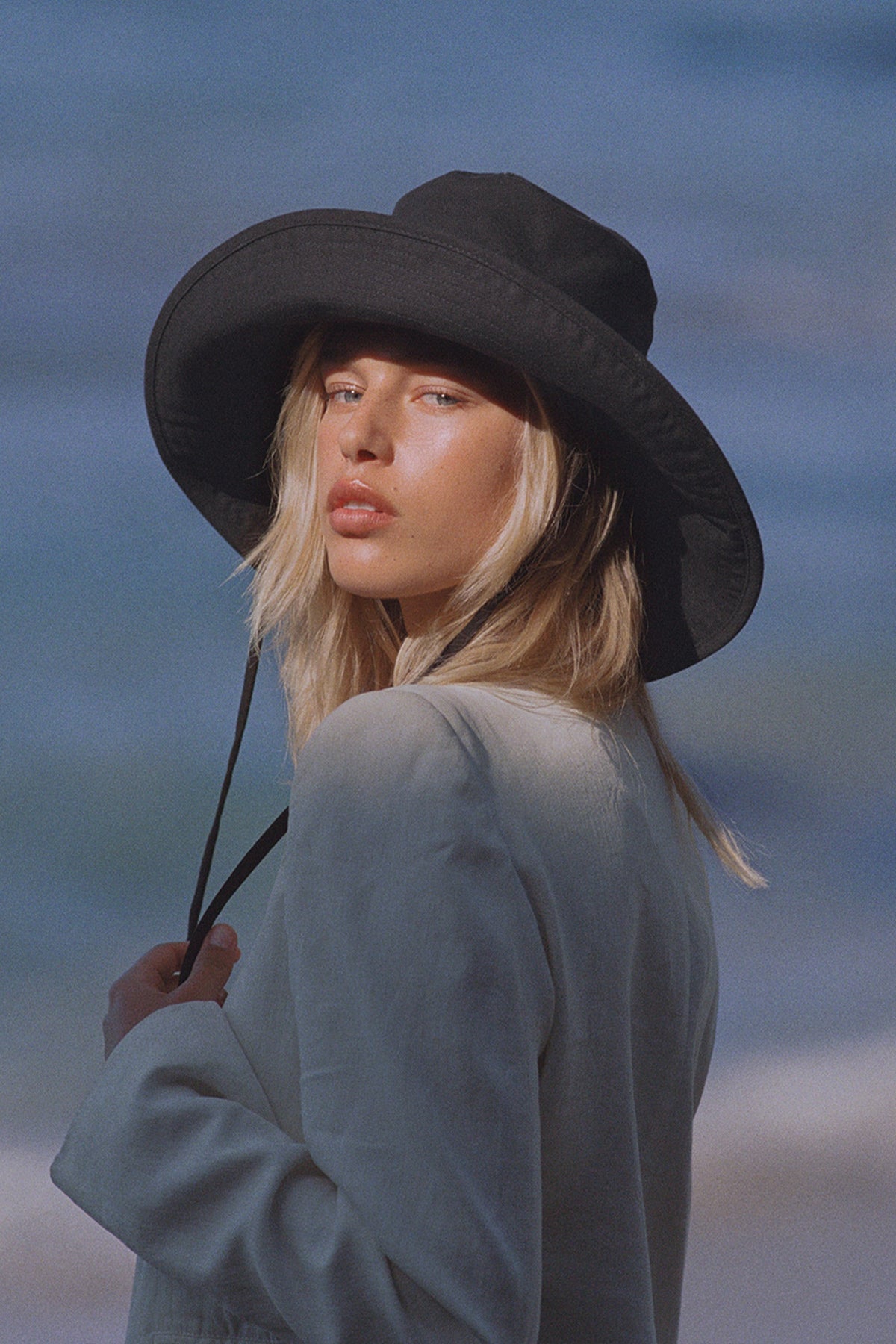 Lack of Color Holiday Bucket hat in Black cotton canvas, view 2