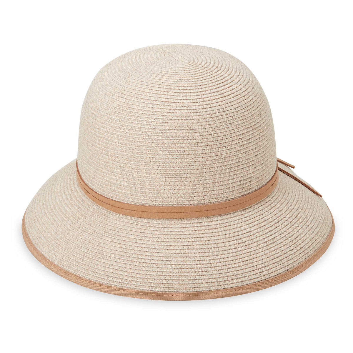 Wallaroo Lady Brett packable cloche hat in mixed camel, view 2