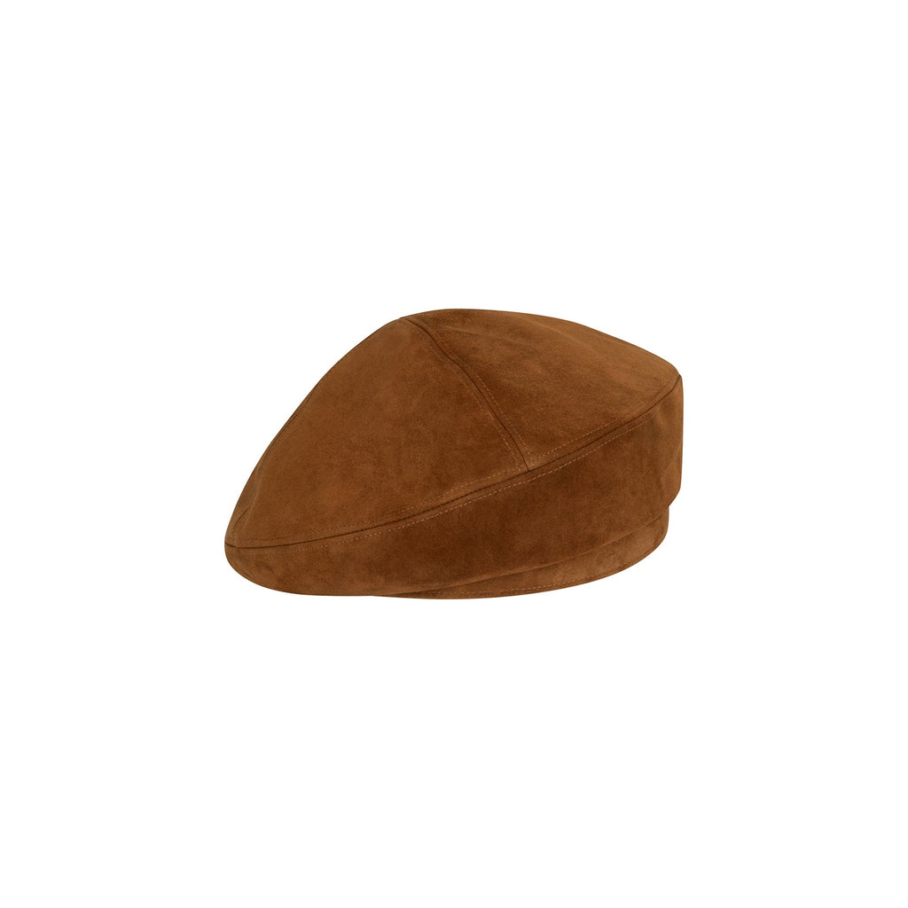 Lack of Color Priya Beret in Tobacco suede, view 3