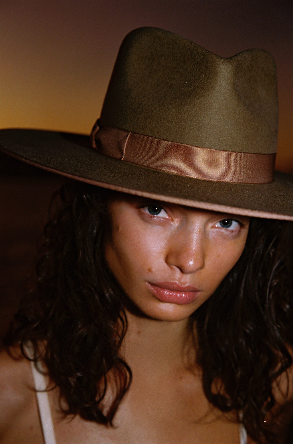 Lack of Color Teak Rancher wool fedora in Teak Brown, view 5