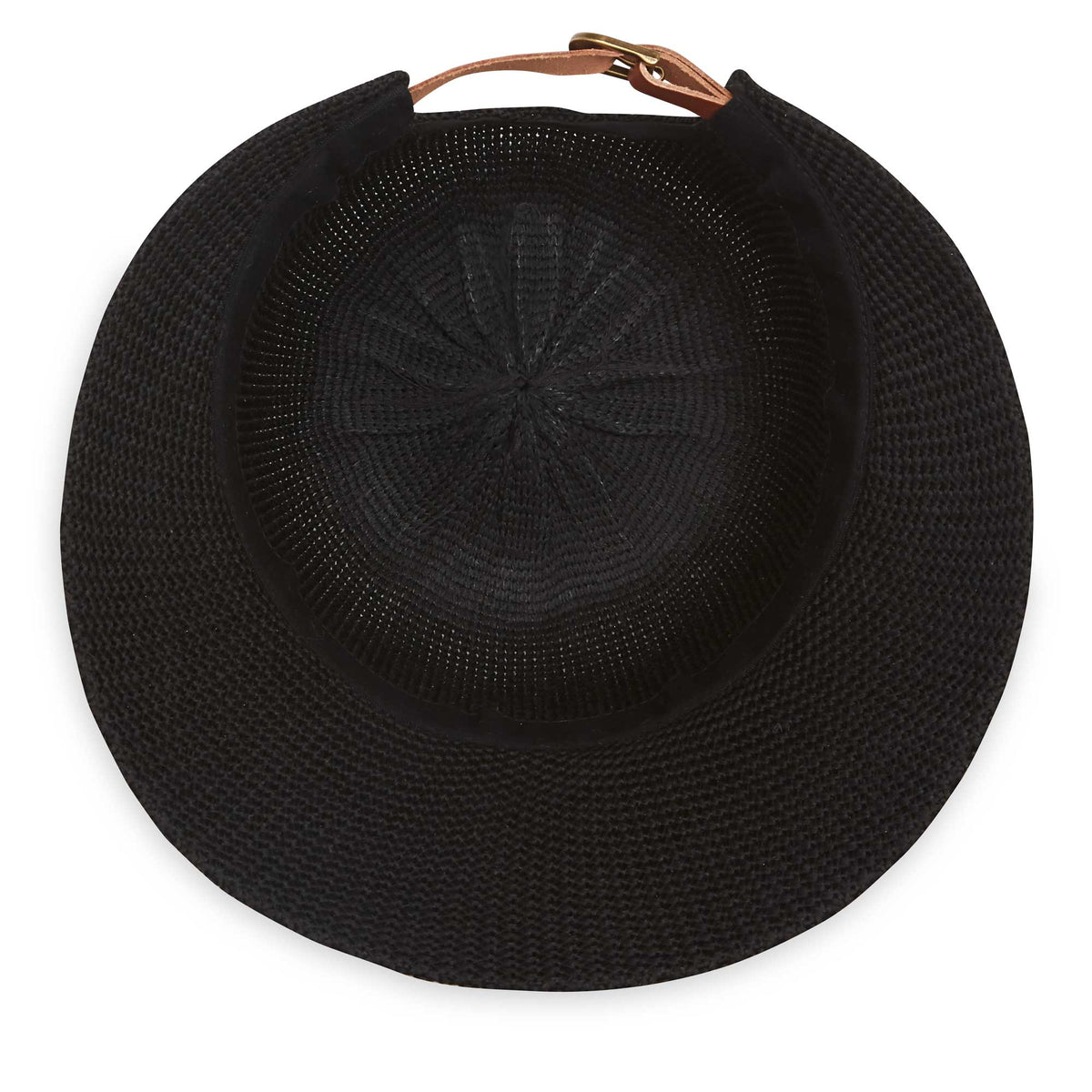 Wallaroo Victoria poly-straw ponytail cap in black, view 5