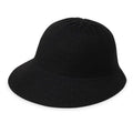 Wallaroo Victoria poly-straw ponytail cap in black