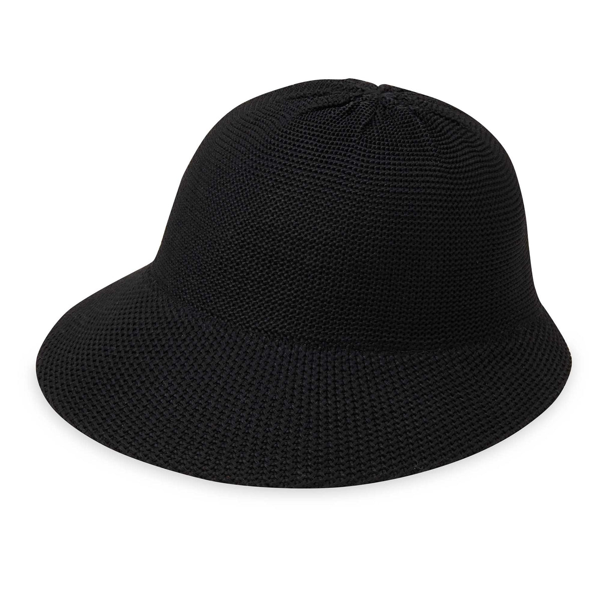 Wallaroo Victoria poly-straw ponytail cap in black