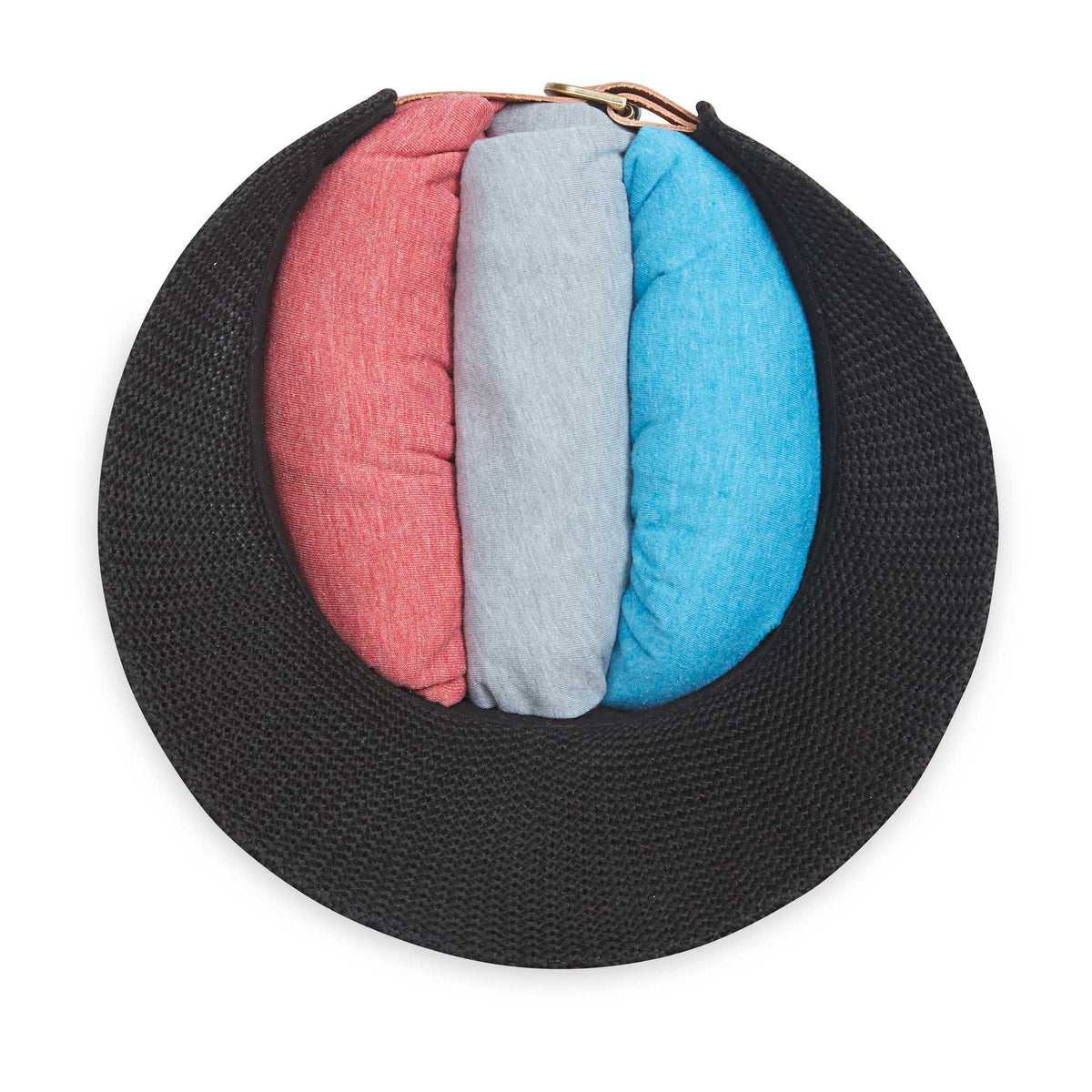 Wallaroo Victoria poly-straw ponytail cap in black, view 3