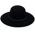 Head West wool floppy hat with round crown and faux suede band in black
