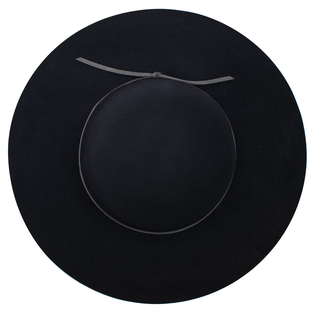 Head West wool floppy hat with round crown and faux suede band in black, view 3