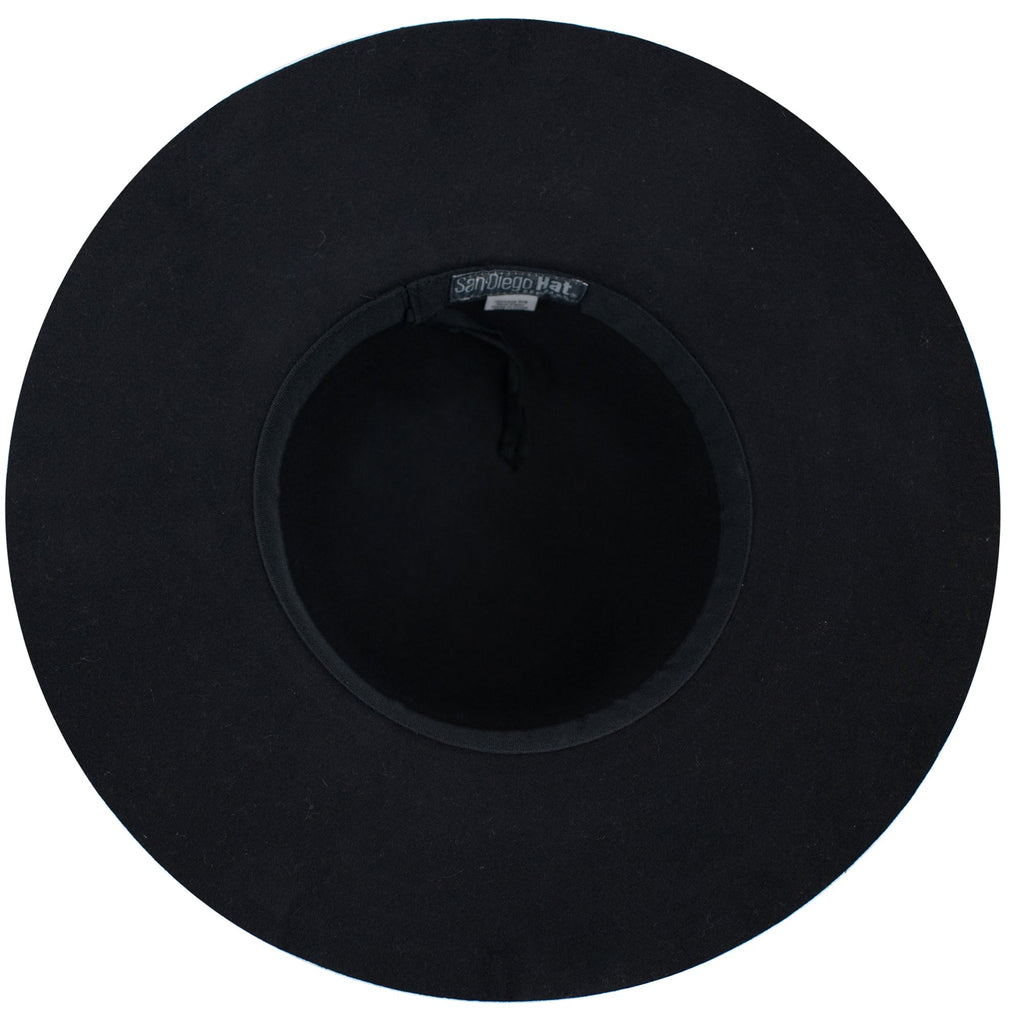 Head West wool floppy hat with round crown and faux suede band in black, view 2