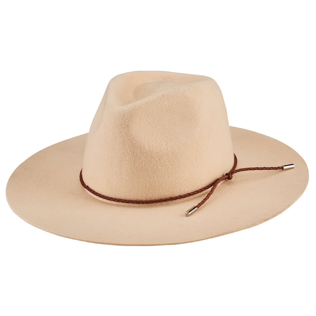Anza packable floppy wool felt fedora in bone