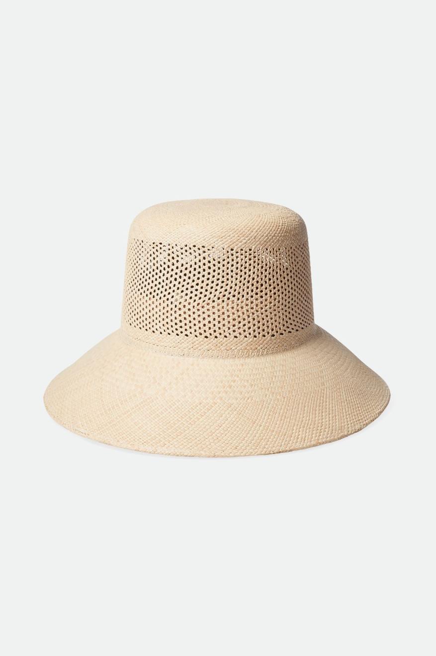 Brixton Lopez Panama Straw Bucket Hat in Catalina Sand, view 2