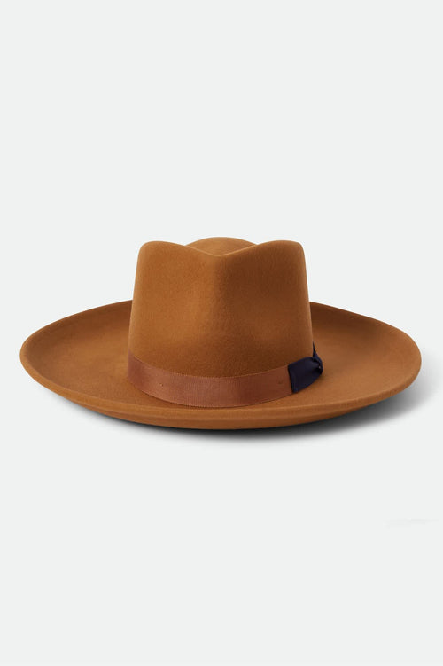 Brixton Monet Fedora in Washed Copper wool felt, view 2